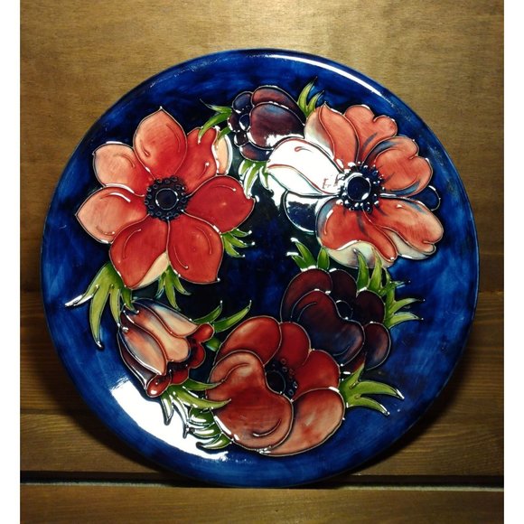 Walter Moorcroft Anemone Pattern Plate - Picture 16 of 16